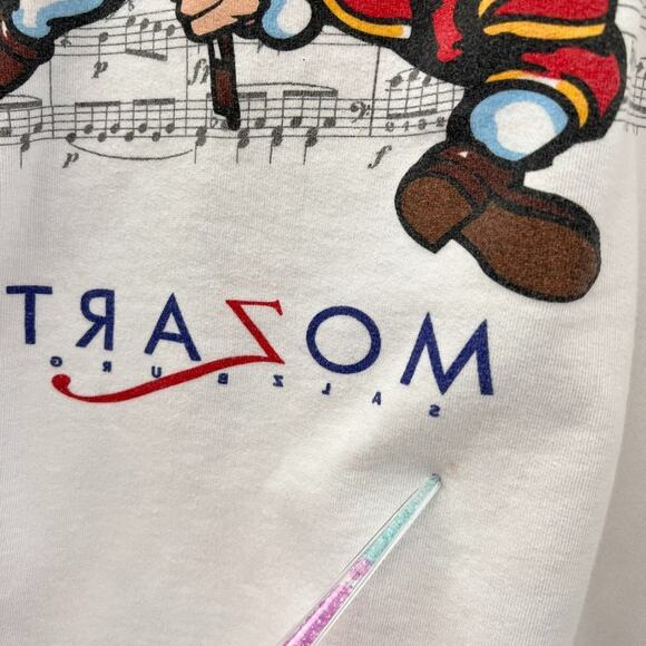 VTG 90s Mozart Salzburg Break Thru Sweatshirt Crewneck Composer Art Music XL - Picture 3 of 10